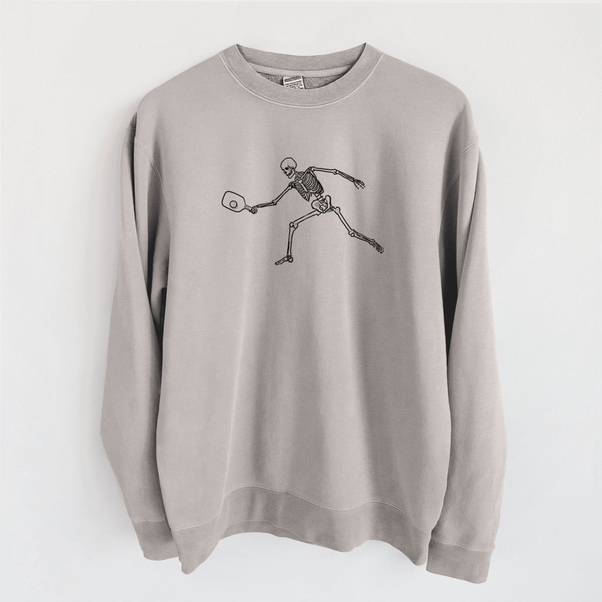 The Pickleball Block Volley - Skeleton Collection - Unisex Pigment Dyed Crew Sweatshirt