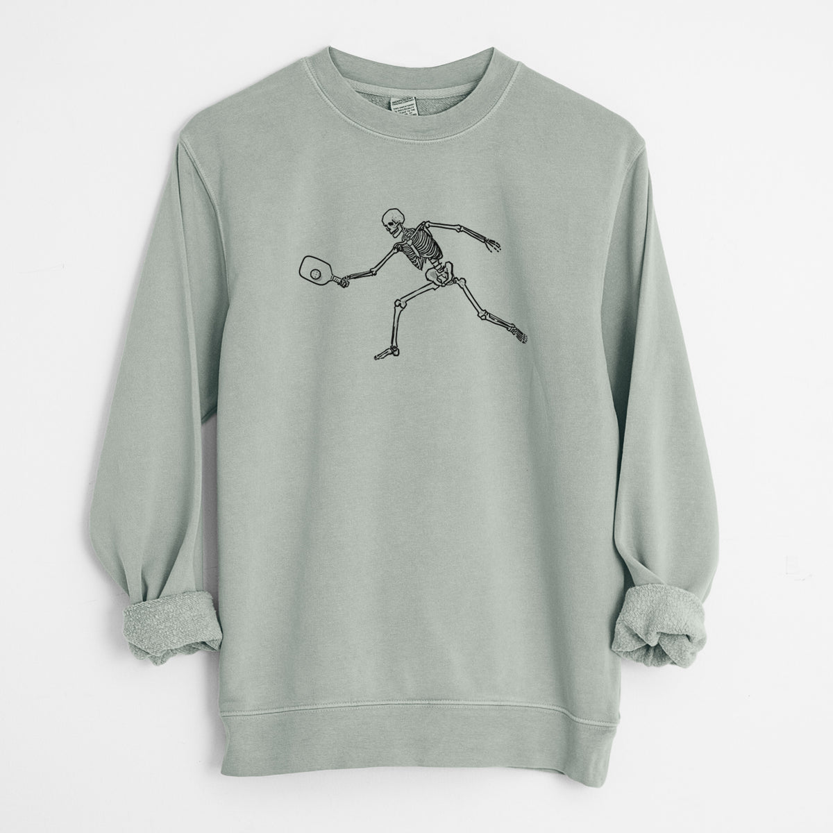 The Pickleball Block Volley - Skeleton Collection - Unisex Pigment Dyed Crew Sweatshirt