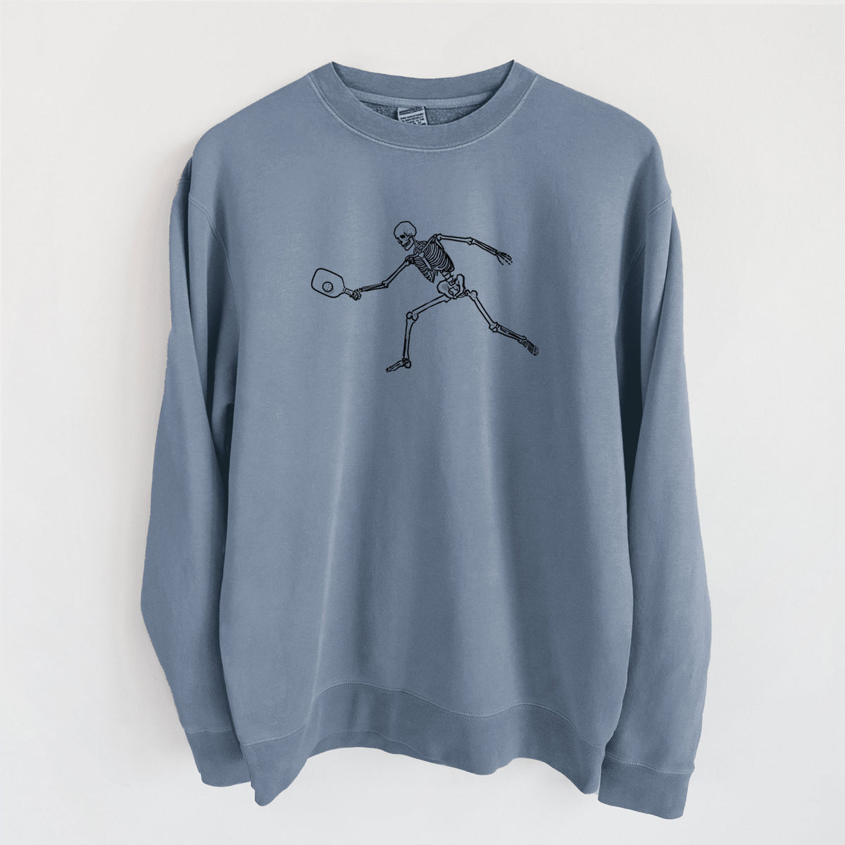 The Pickleball Block Volley - Skeleton Collection - Unisex Pigment Dyed Crew Sweatshirt