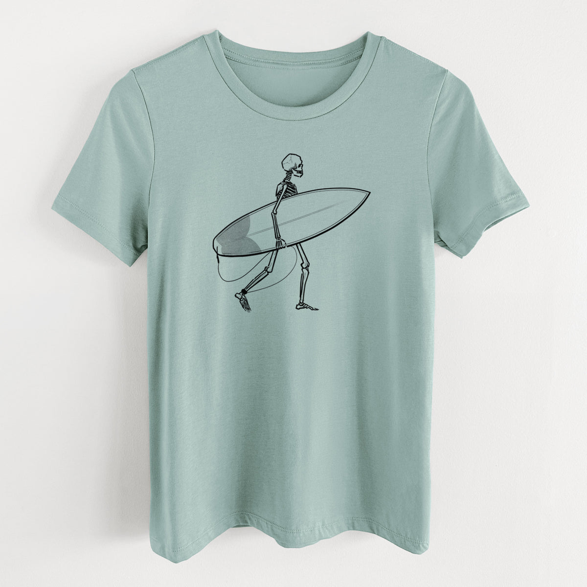 Seeking Swells - Skeleton Collection - Women's Lightweight Relaxed Fit 100% Cotton Crewneck