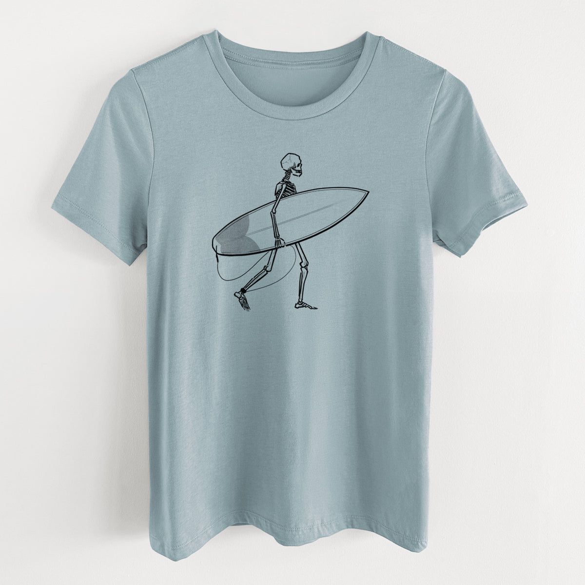 Seeking Swells - Skeleton Collection - Women's Lightweight Relaxed Fit 100% Cotton Crewneck