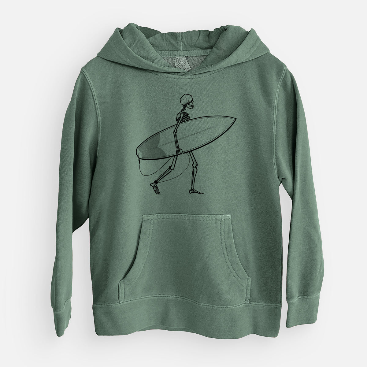 Seeking Swells - Skeleton Collection - Youth Pigment Dyed Hoodie
