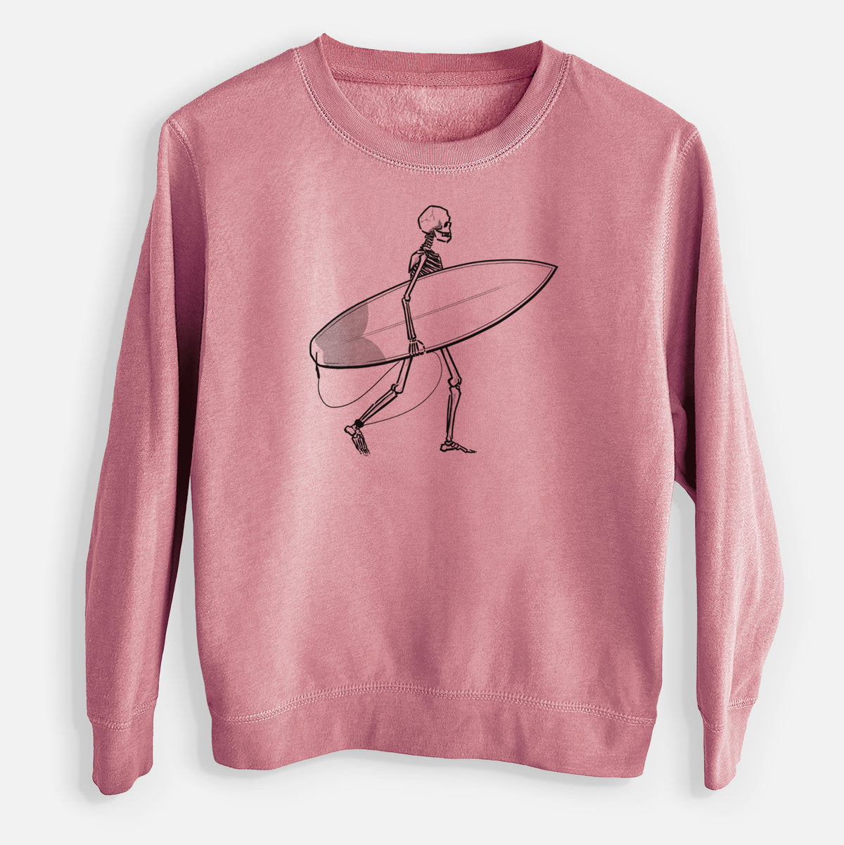 Seeking Swells - Skeleton Collection - Youth Lightweight Crewneck Sweatshirt