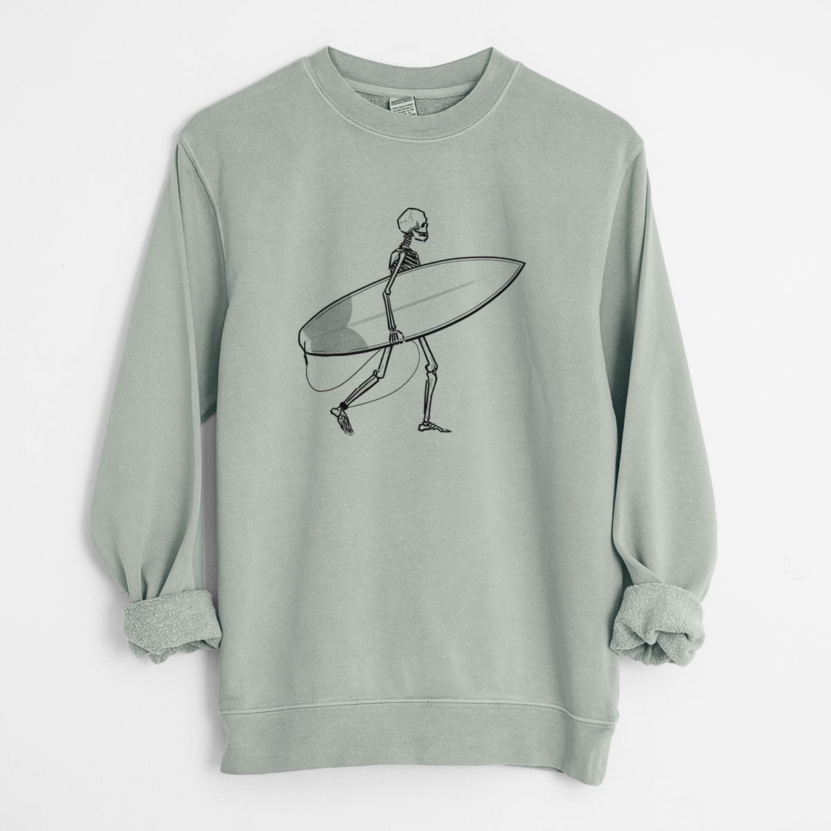 Seeking Swells - Skeleton Collection - Unisex Pigment Dyed Crew Sweatshirt