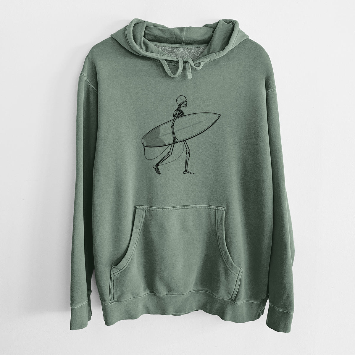 Seeking Swells - Skeleton Collection - Unisex Pigment Dyed Hoodie