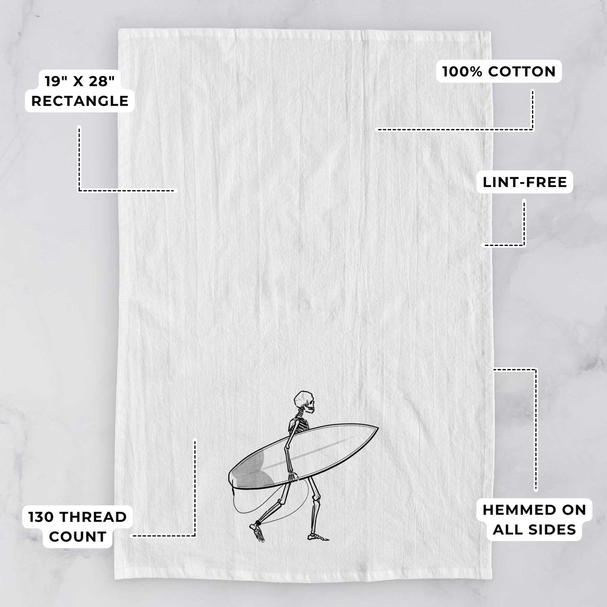 Seeking Swells - Skeleton Collection Tea Towel