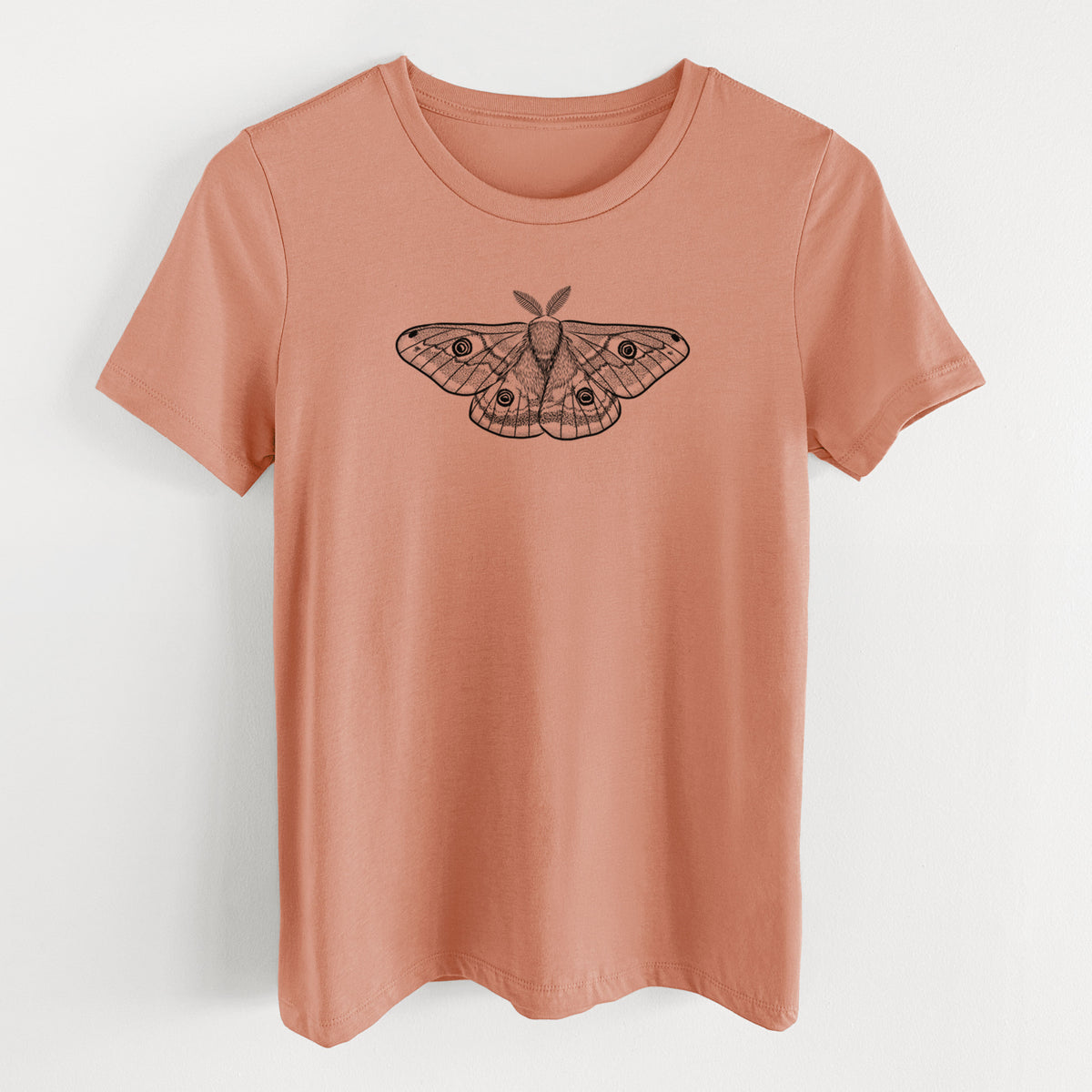 Saturnia pavonia - Small Emperor Moth - Women&#39;s Lightweight Relaxed Fit 100% Cotton Crewneck