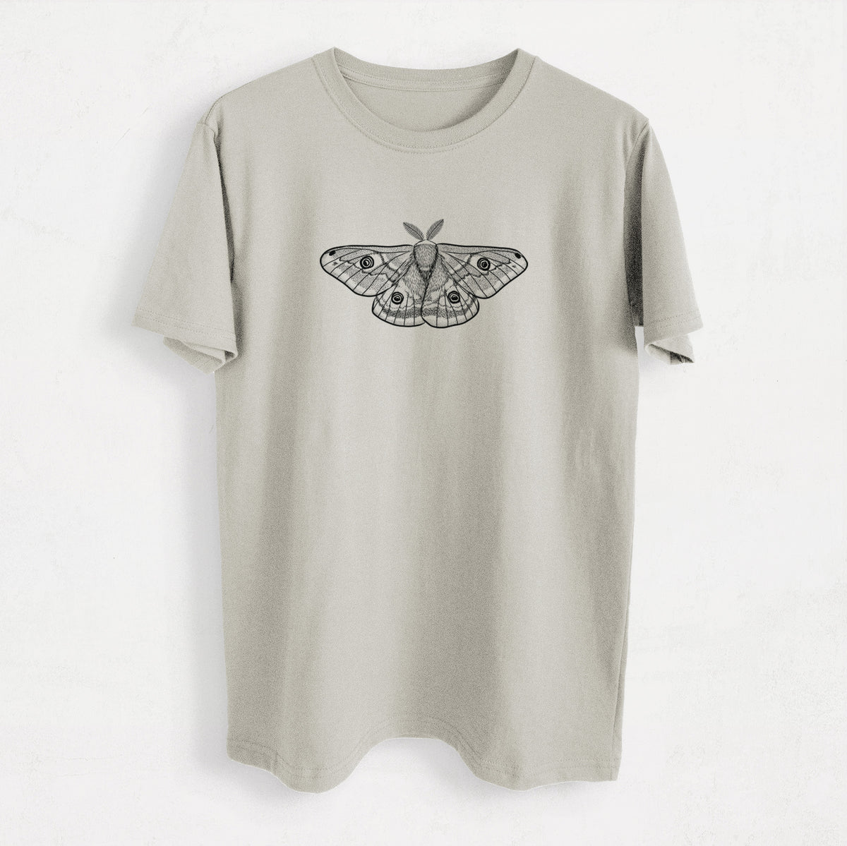 Saturnia pavonia - Small Emperor Moth - Heavyweight Men&#39;s 100% Organic Cotton Tee