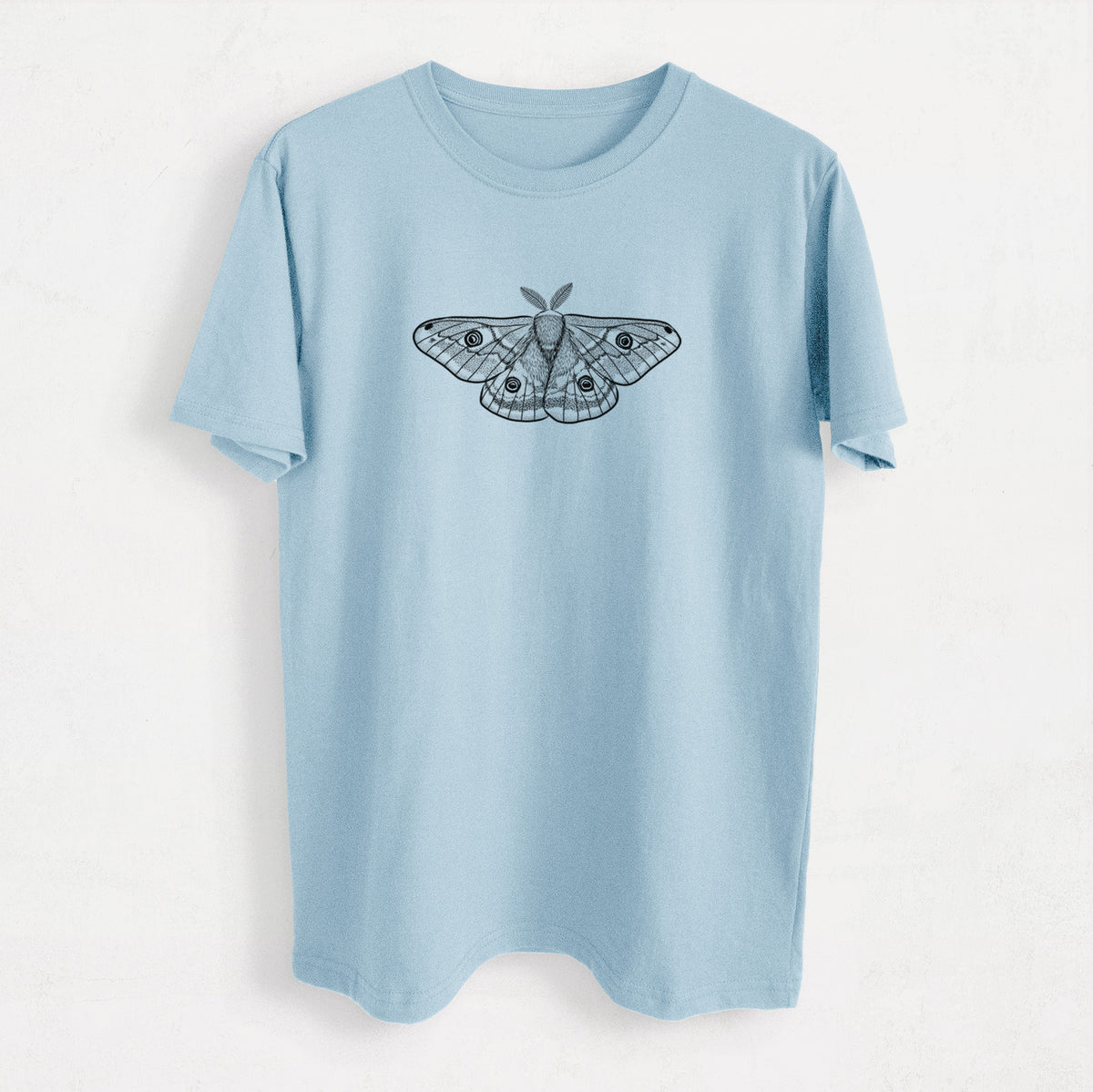 Saturnia pavonia - Small Emperor Moth - Heavyweight Men&#39;s 100% Organic Cotton Tee