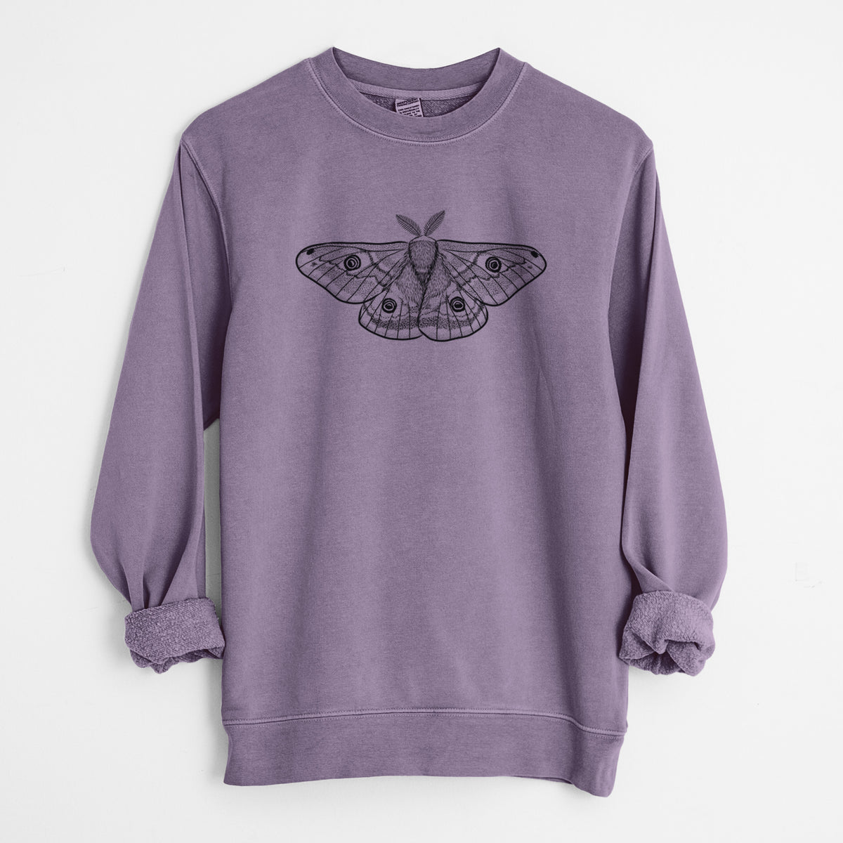 Saturnia pavonia - Small Emperor Moth - Unisex Pigment Dyed Crew Sweatshirt