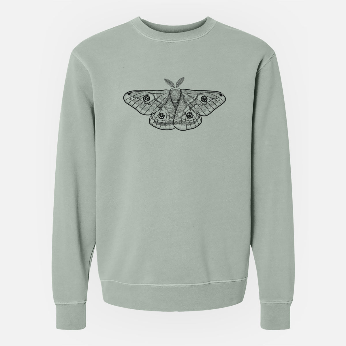 Saturnia pavonia - Small Emperor Moth - Unisex Pigment Dyed Crew Sweatshirt