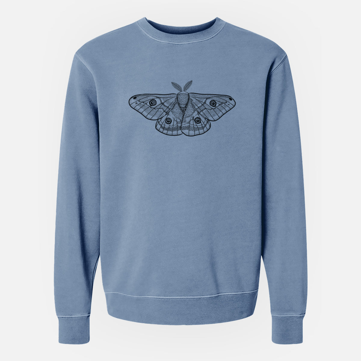 Saturnia pavonia - Small Emperor Moth - Unisex Pigment Dyed Crew Sweatshirt