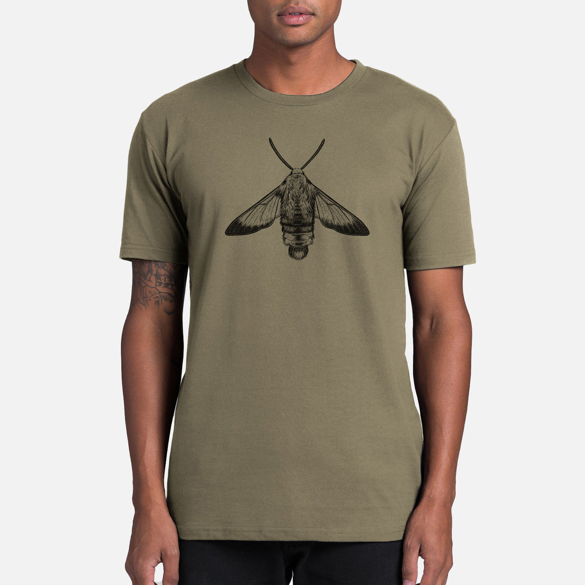 Snowberry Clearwing Moth - Hemaris diffinis - Mens Everyday Staple Tee