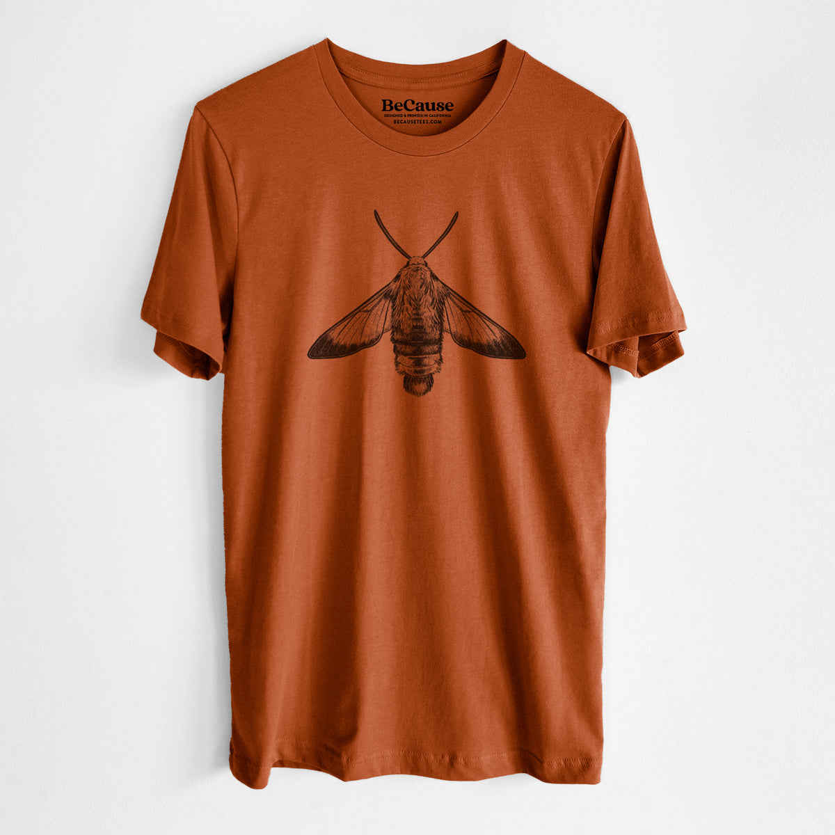 Snowberry Clearwing Moth - Hemaris diffinis - Lightweight 100% Cotton Unisex Crewneck