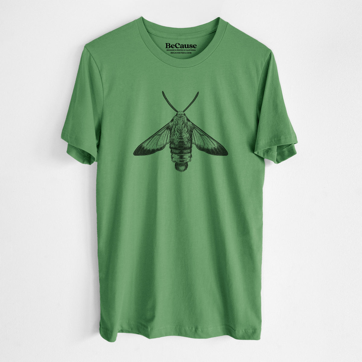 Snowberry Clearwing Moth - Hemaris diffinis - Lightweight 100% Cotton Unisex Crewneck