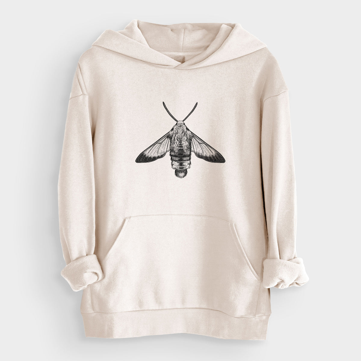 Snowberry Clearwing Moth - Hemaris diffinis  - Bodega Midweight Hoodie