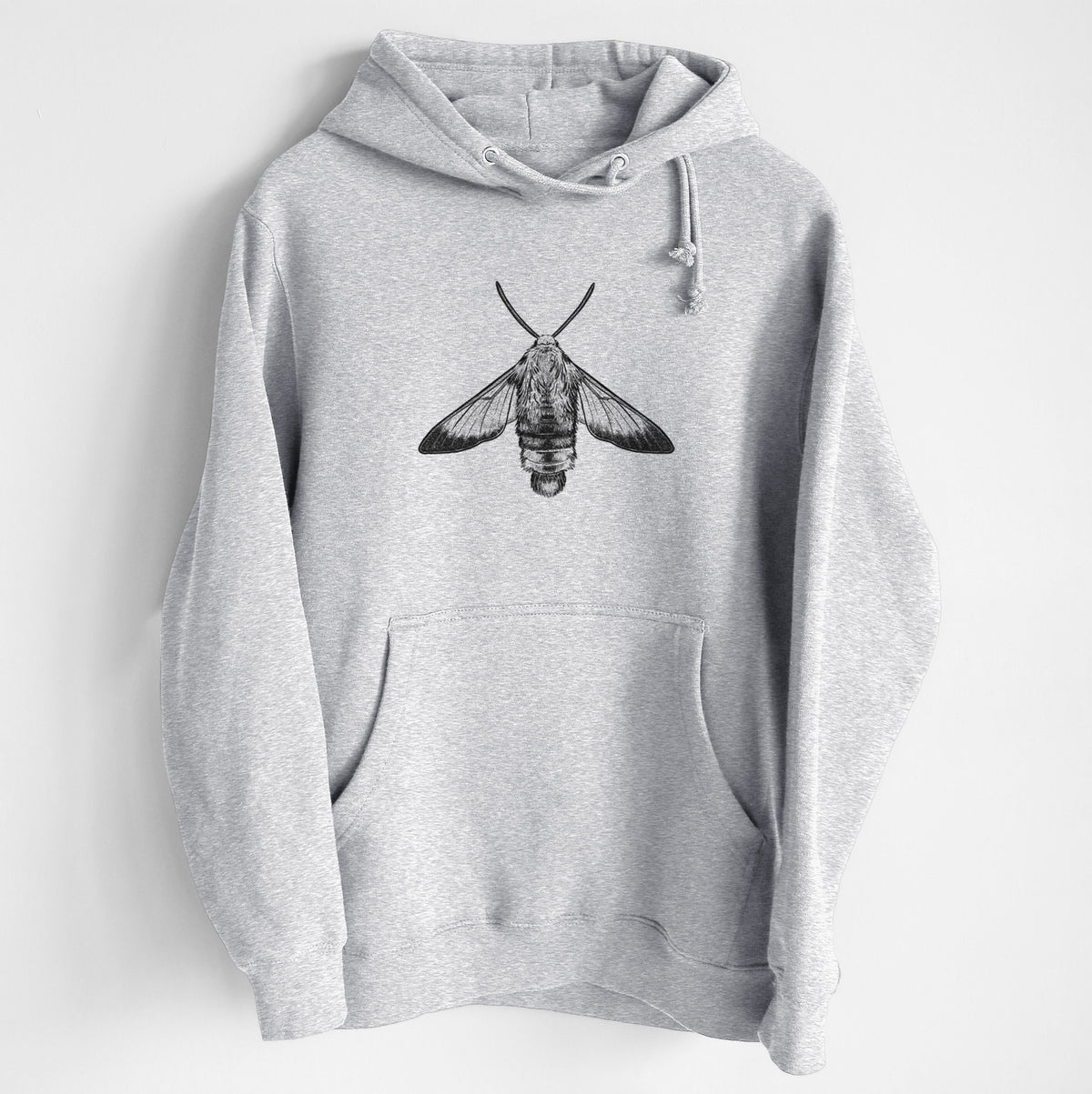 Snowberry Clearwing Moth - Hemaris diffinis - Heavyweight Fleece Hoodie
