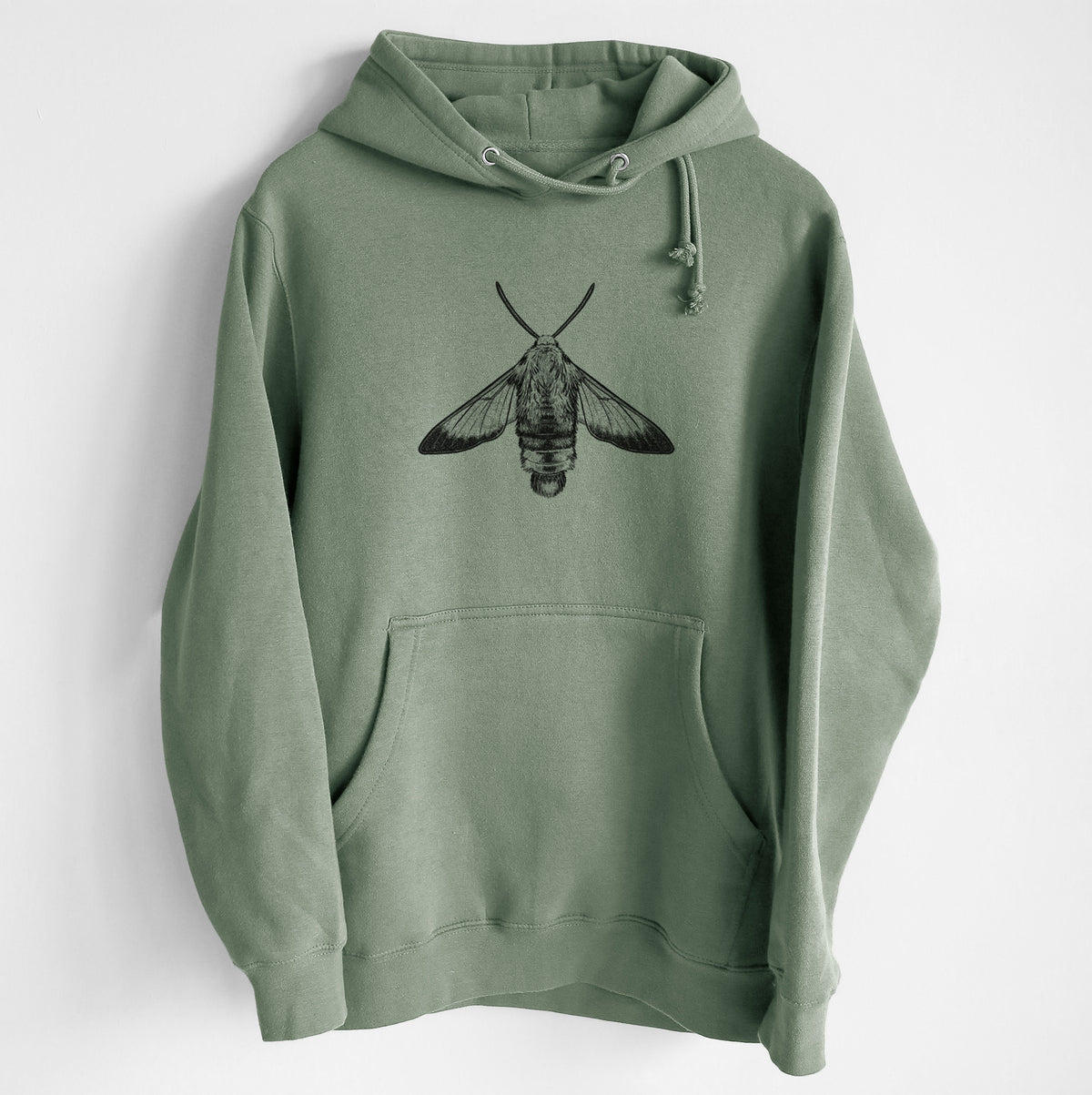 Snowberry Clearwing Moth - Hemaris diffinis - Heavyweight Fleece Hoodie