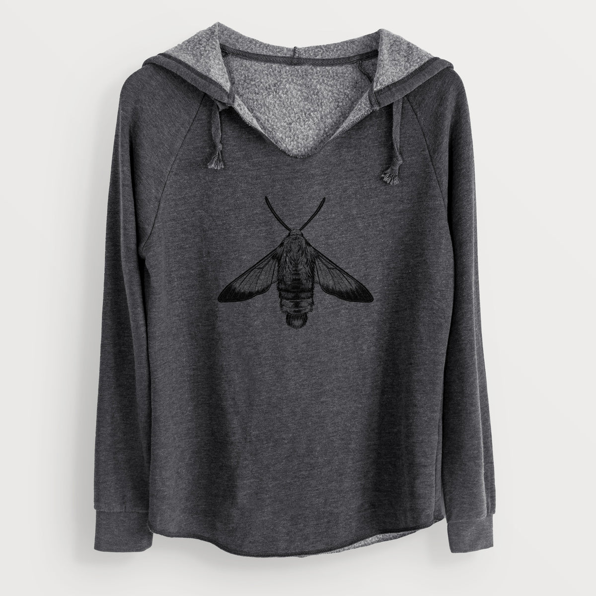 Snowberry Clearwing Moth - Hemaris diffinis - Cali Wave Hooded Sweatshirt