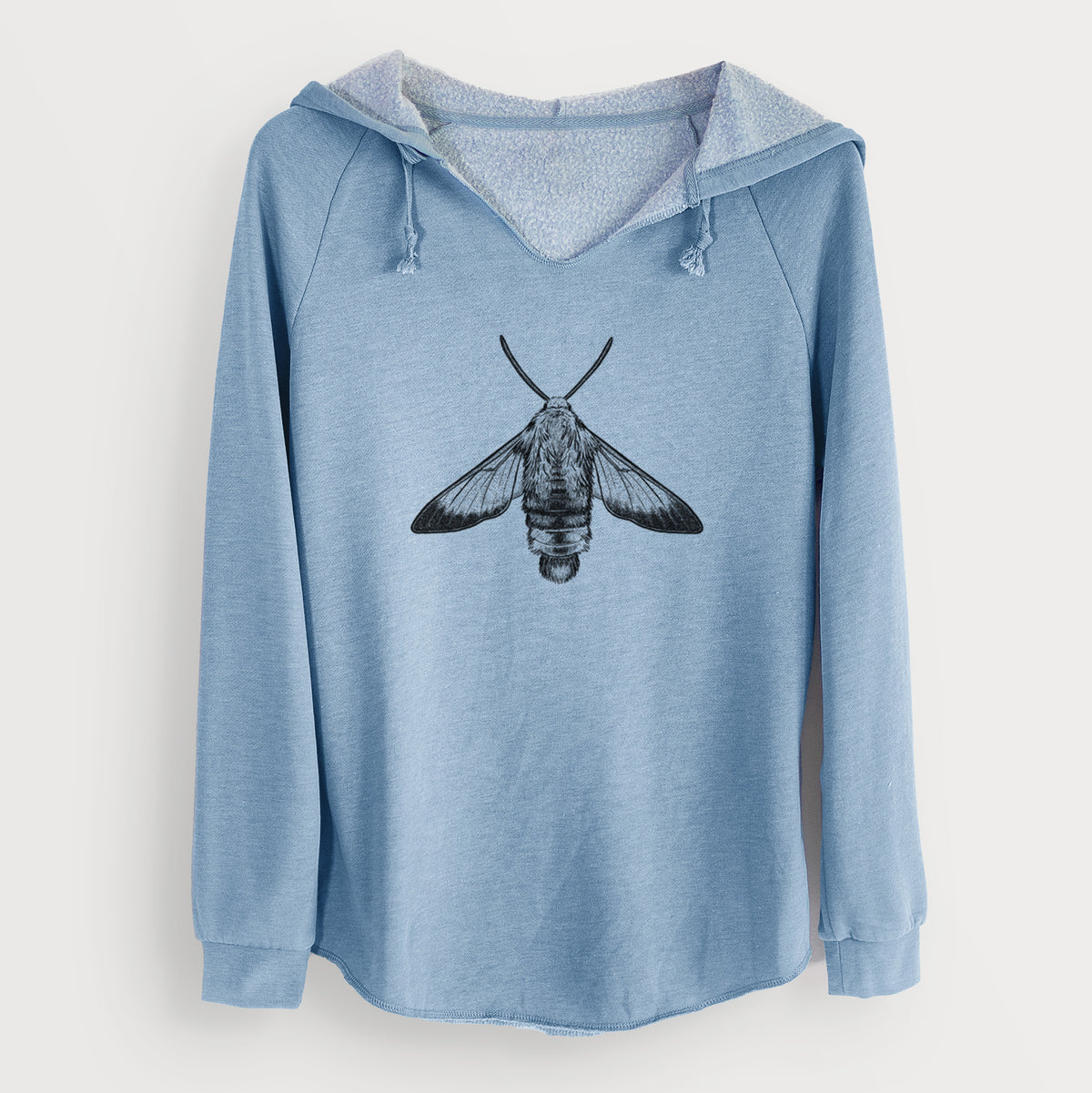 Snowberry Clearwing Moth - Hemaris diffinis - Cali Wave Hooded Sweatshirt