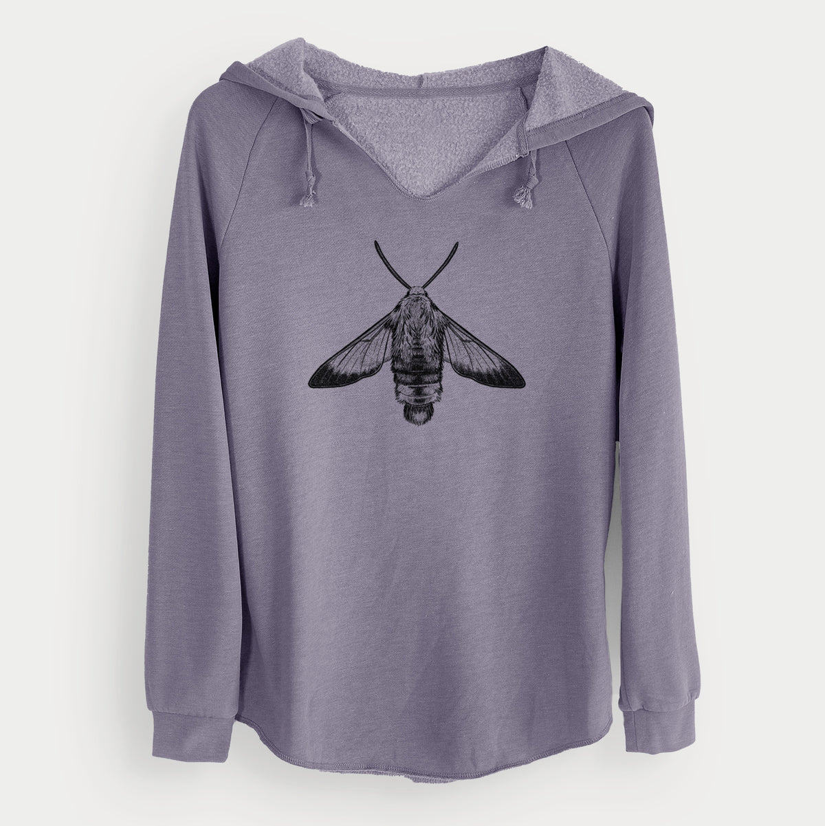 Snowberry Clearwing Moth - Hemaris diffinis - Cali Wave Hooded Sweatshirt