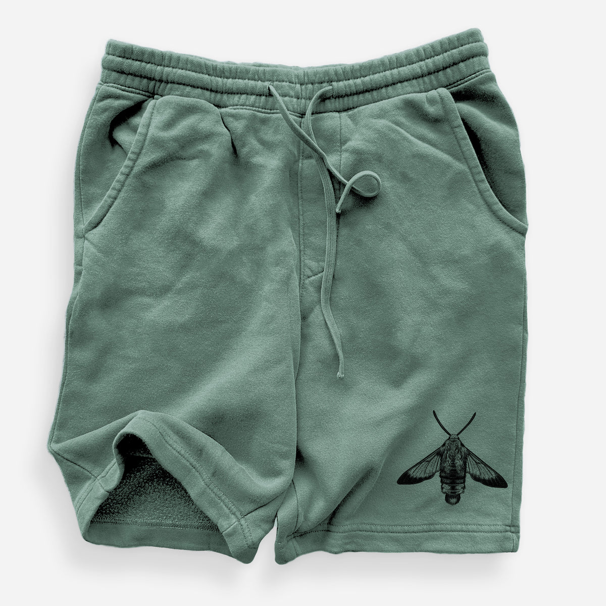 Snowberry Clearwing Moth - Hemaris diffinis - Unisex Pigment Dyed Shorts