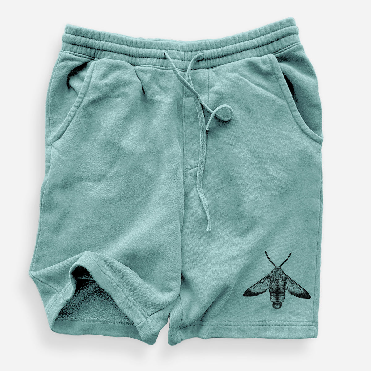 Snowberry Clearwing Moth - Hemaris diffinis - Unisex Pigment Dyed Shorts