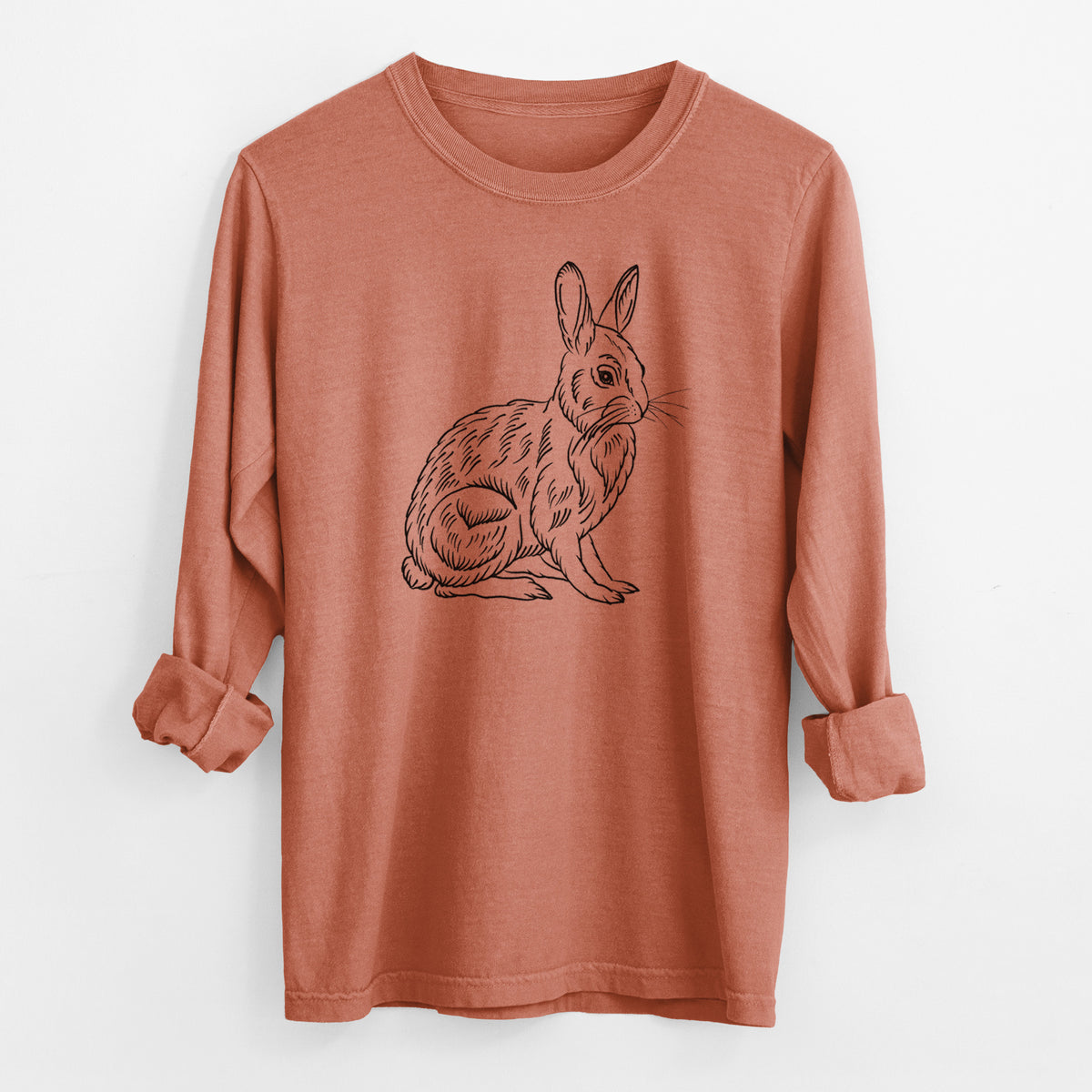 Snoeshoe Hare - Men&#39;s Heavyweight 100% Cotton Long Sleeve