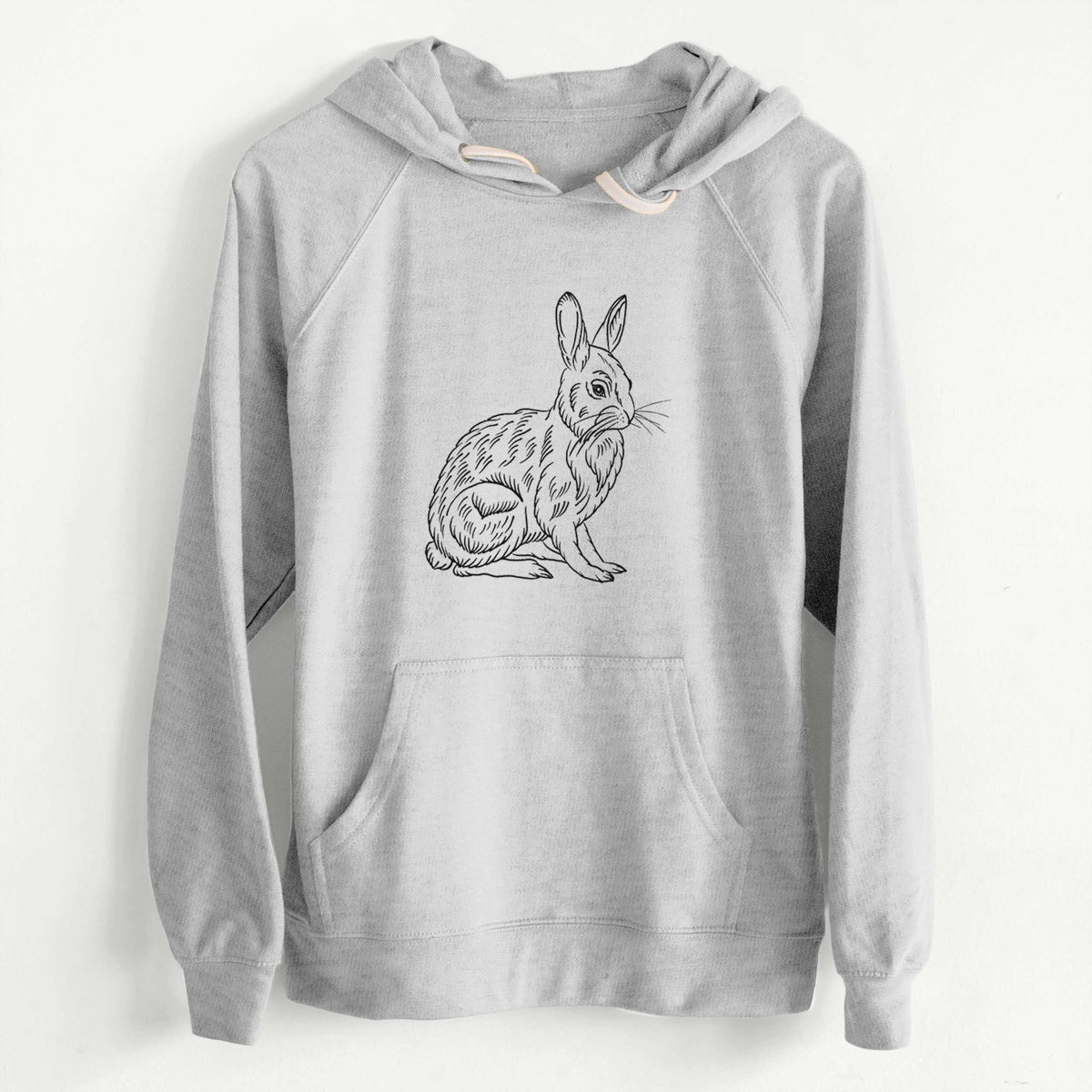 CLEARANCE - Snoeshoe Hare  - Unisex Slim Fit Loopback Terry Hoodie