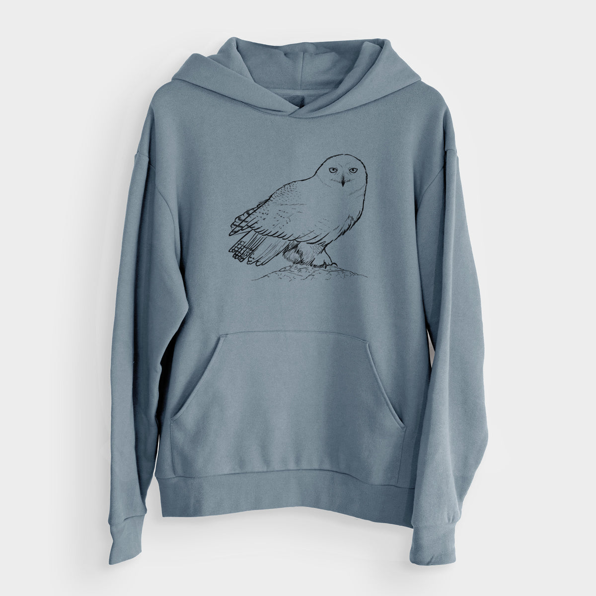 Snowy Owl - Bubo scandiacus  - Bodega Midweight Hoodie