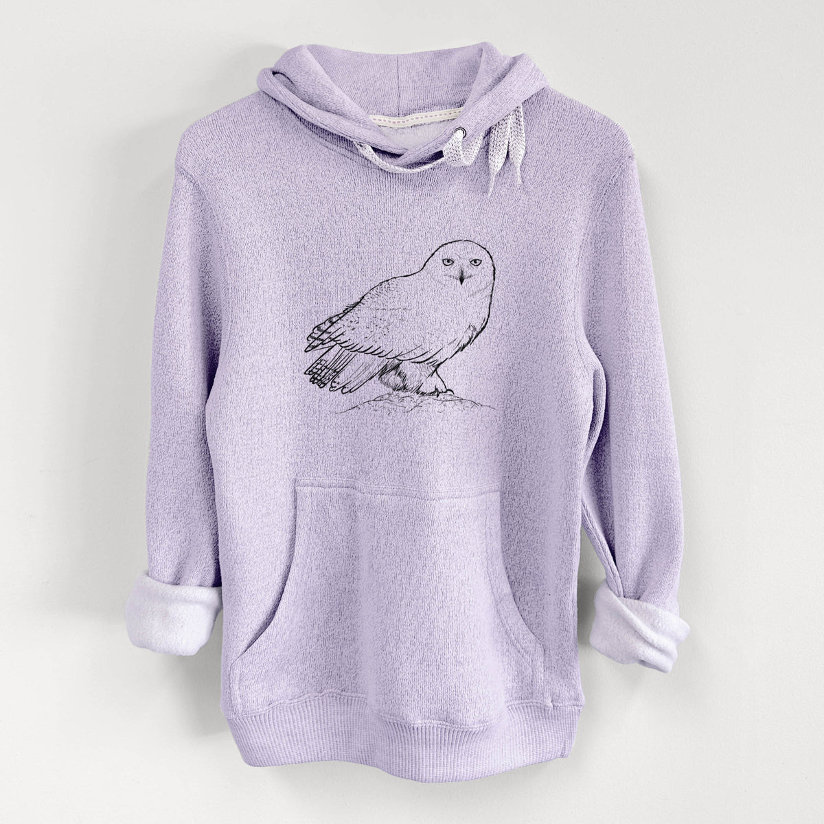 Snowy Owl - Bubo scandiacus - Knit Hoodie