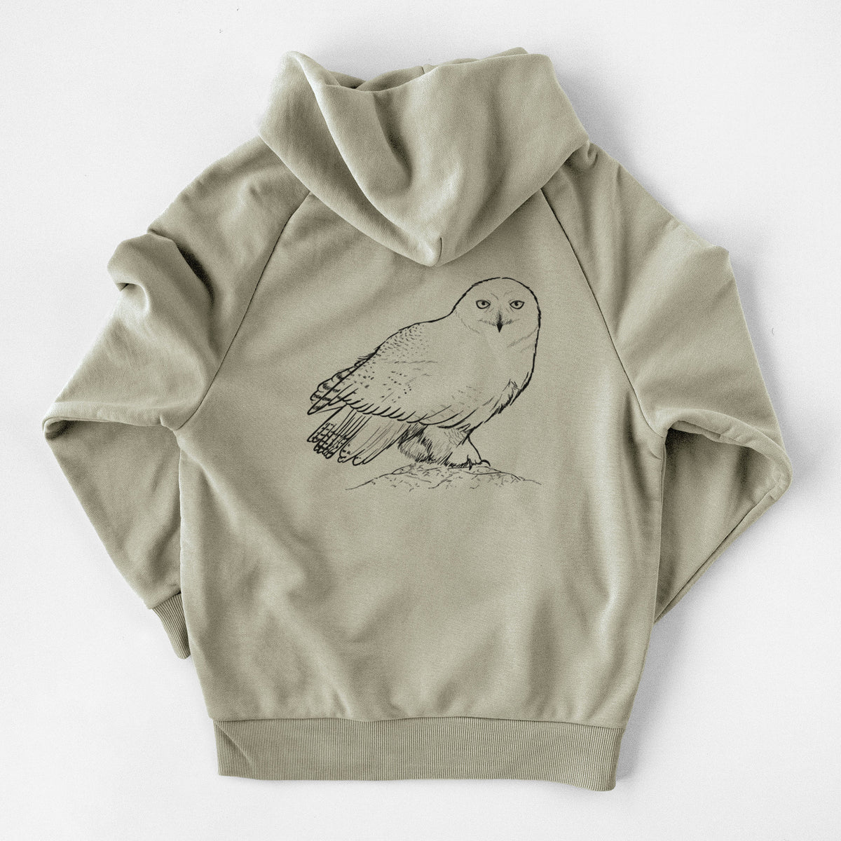 Snowy Owl - Bubo scandiacus - UltraLuxe Heavyweight French Terry Hoodie