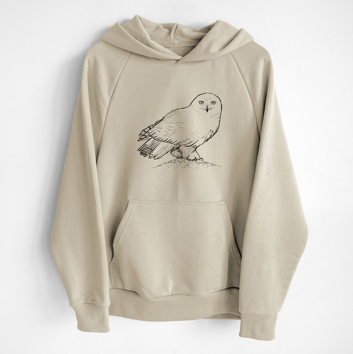 Snowy Owl - Bubo scandiacus - UltraLuxe Heavyweight French Terry Hoodie