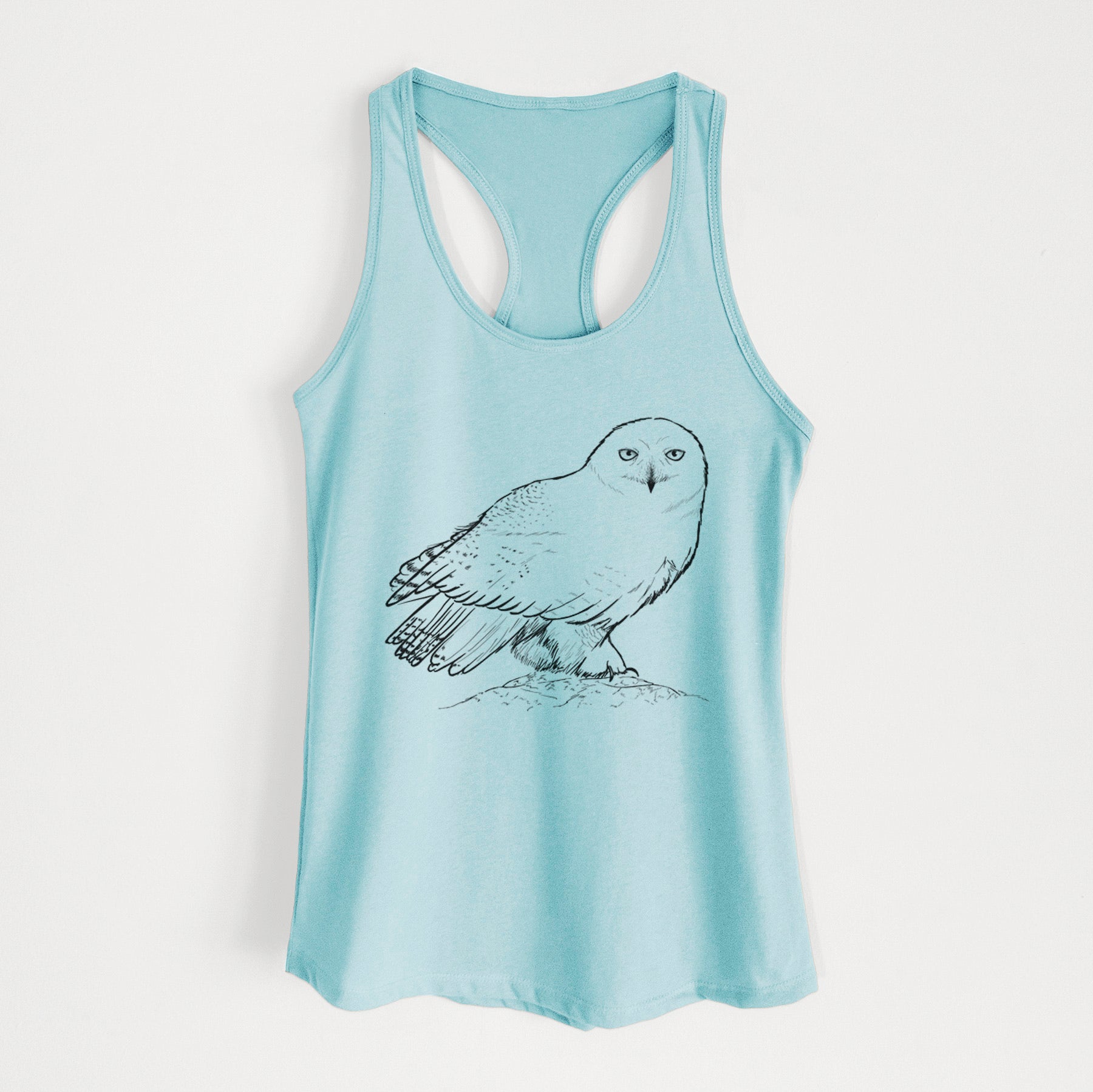 Snowy Owl - Bubo scandiacus - Women's Racerback Tanktop