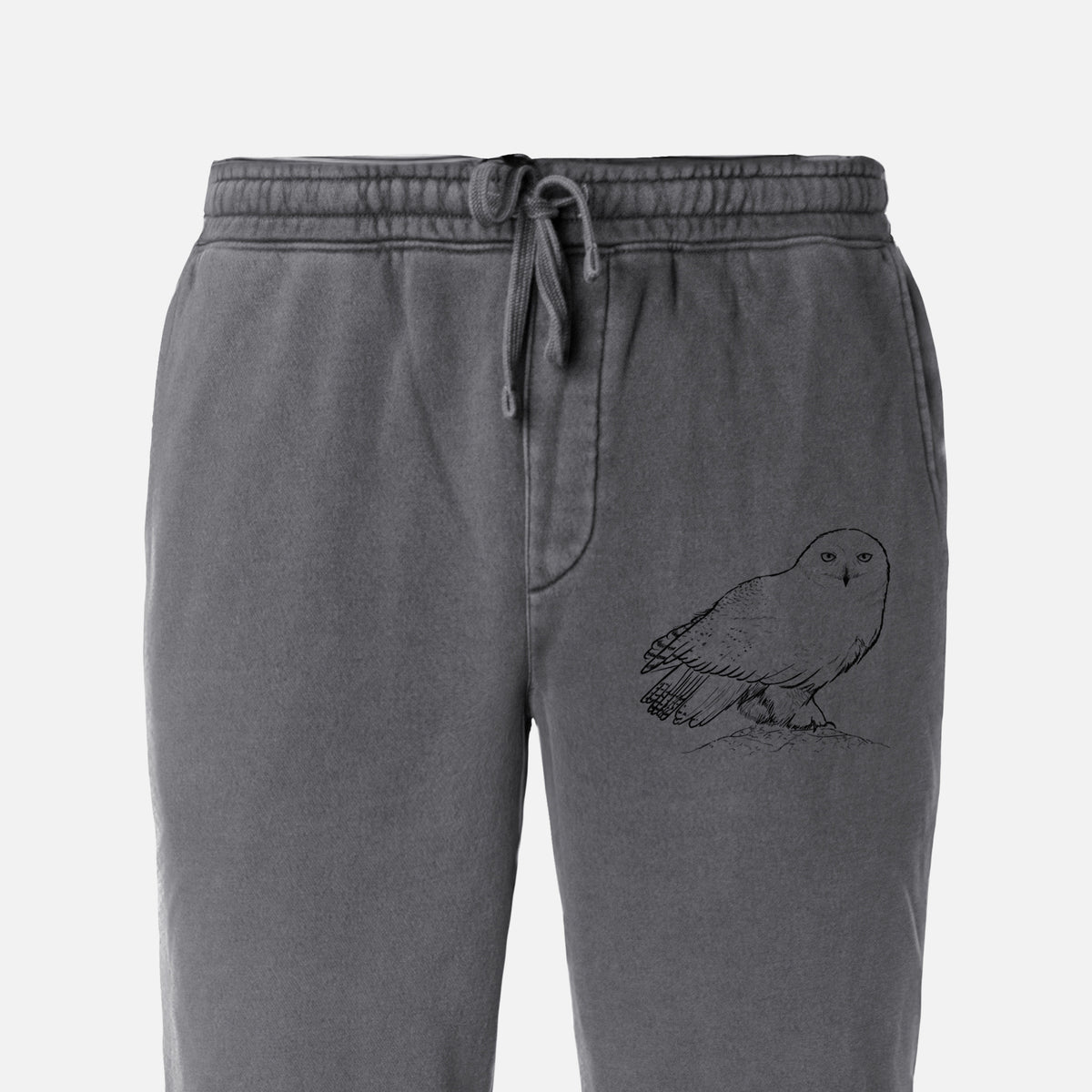 Snowy Owl - Bubo scandiacus - Unisex Pigment Dyed Sweatpants