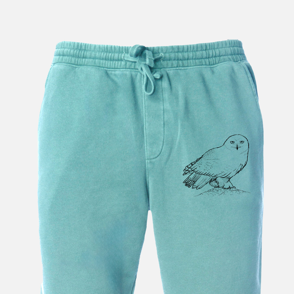 Snowy Owl - Bubo scandiacus - Unisex Pigment Dyed Sweatpants