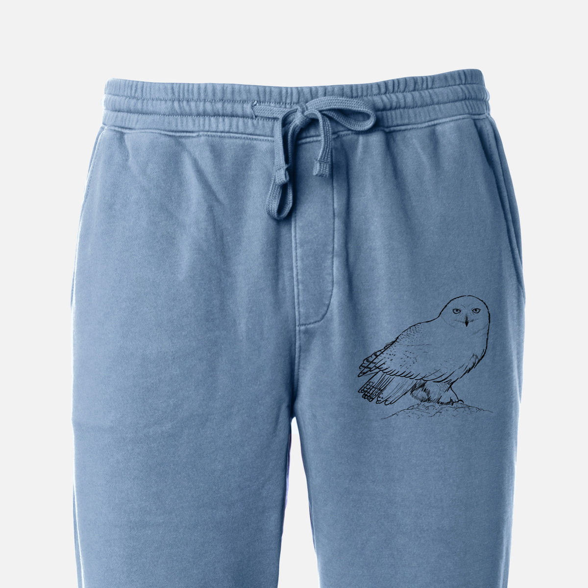 Snowy Owl - Bubo scandiacus - Unisex Pigment Dyed Sweatpants