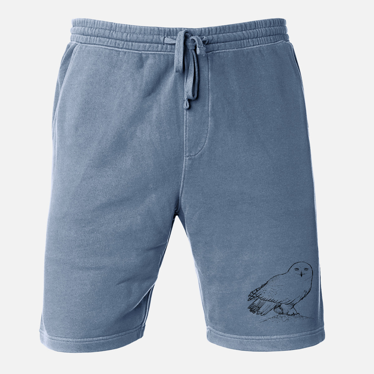 Snowy Owl - Bubo scandiacus - Unisex Pigment Dyed Shorts