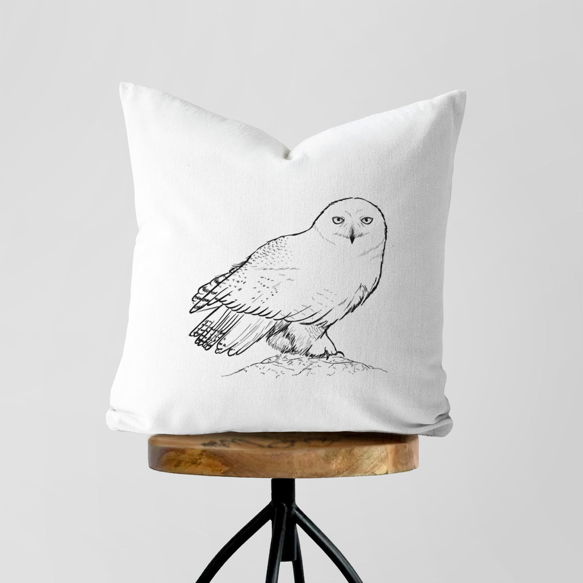 Snowy Owl - Bubo scandiacus - Throw Pillow Cover