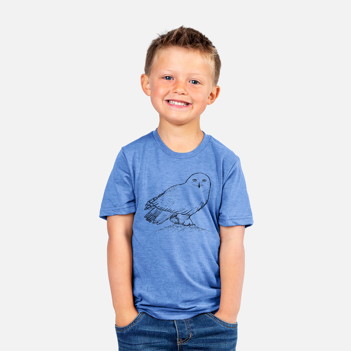 Snowy Owl - Bubo scandiacus - Kids Shirt