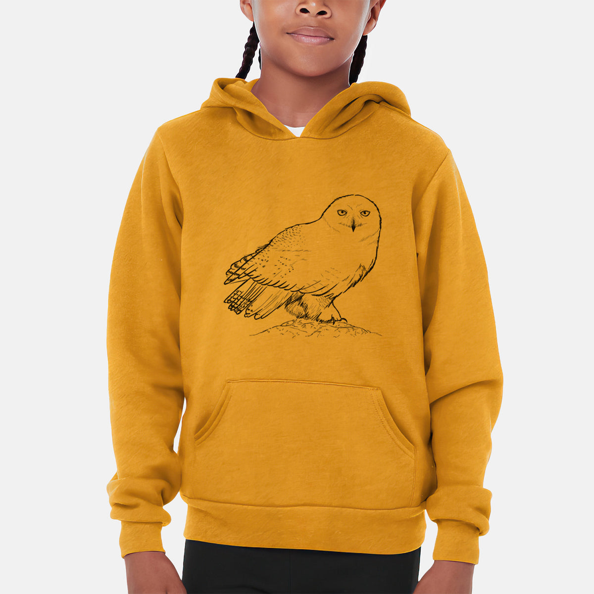 Snowy Owl - Bubo scandiacus - Youth Hoodie Sweatshirt