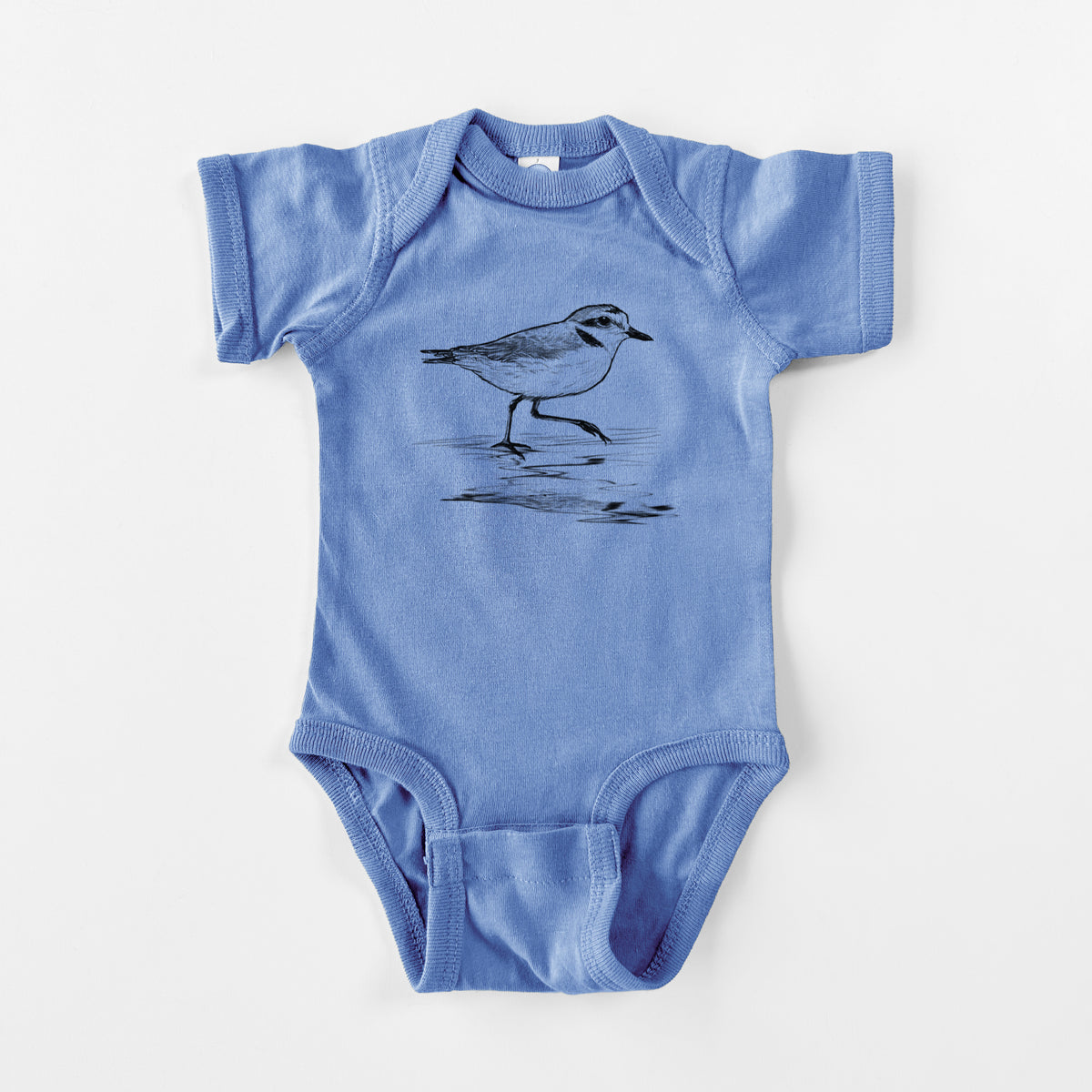 Western Snowy Plover - Charadrius nivosus nivosus - Baby Fine Jersey Bodysuit