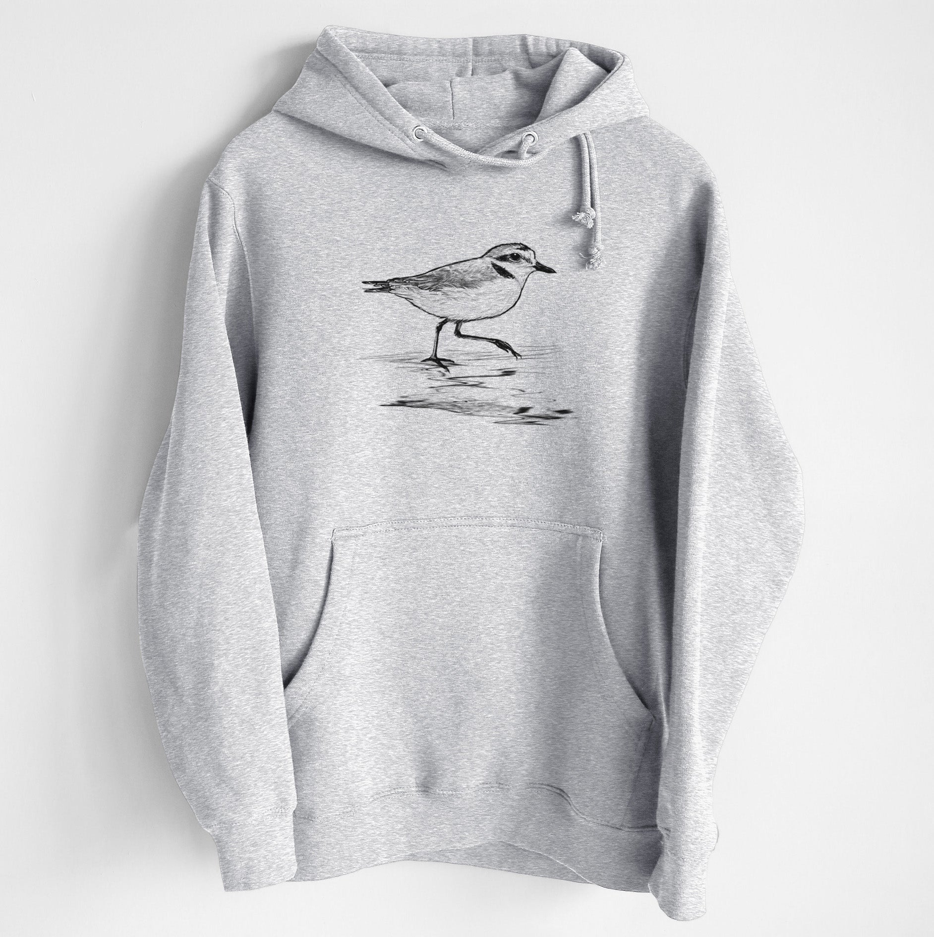 Western Snowy Plover - Charadrius nivosus nivosus - Heavyweight Fleece Hoodie