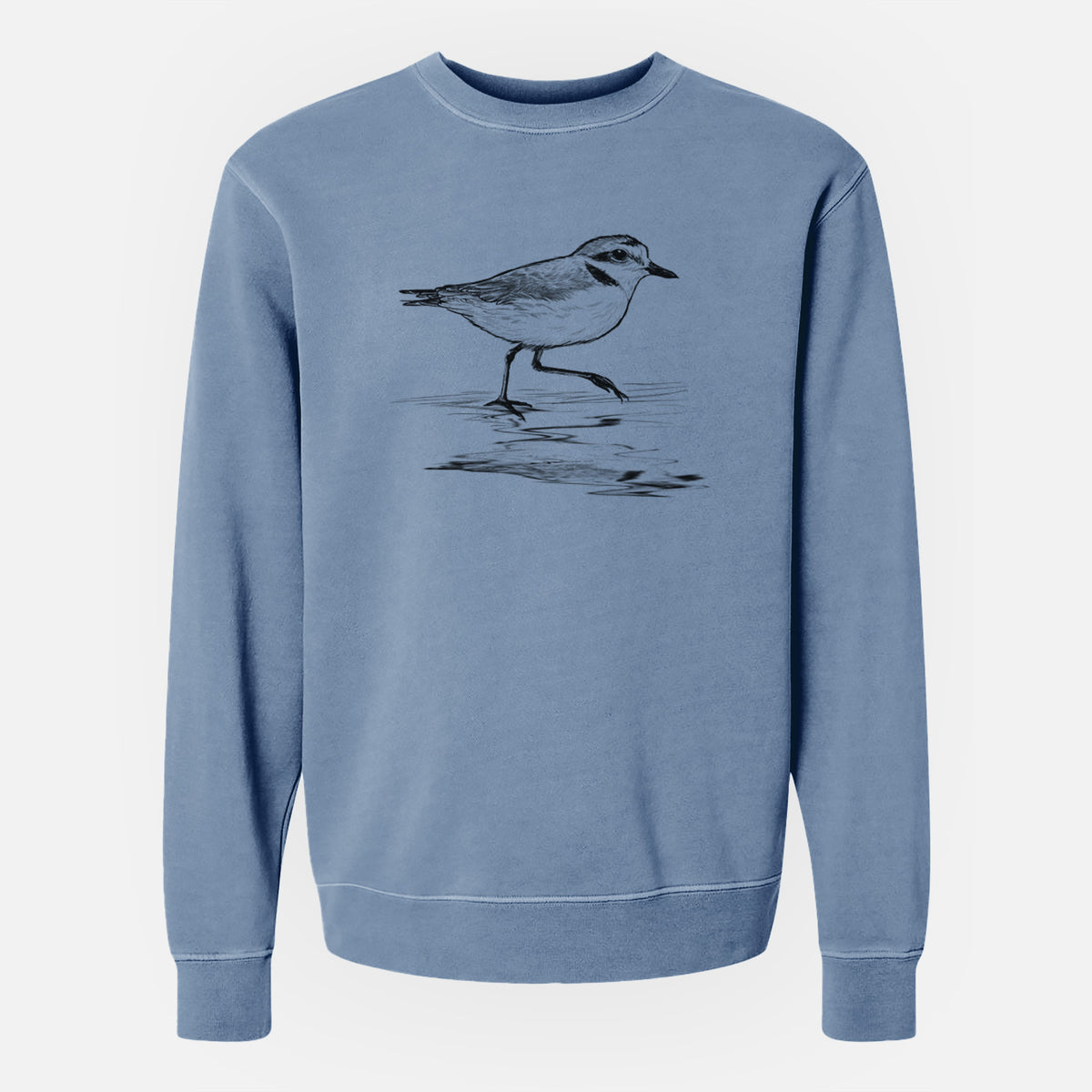 Western Snowy Plover - Charadrius nivosus nivosus - Unisex Pigment Dyed Crew Sweatshirt