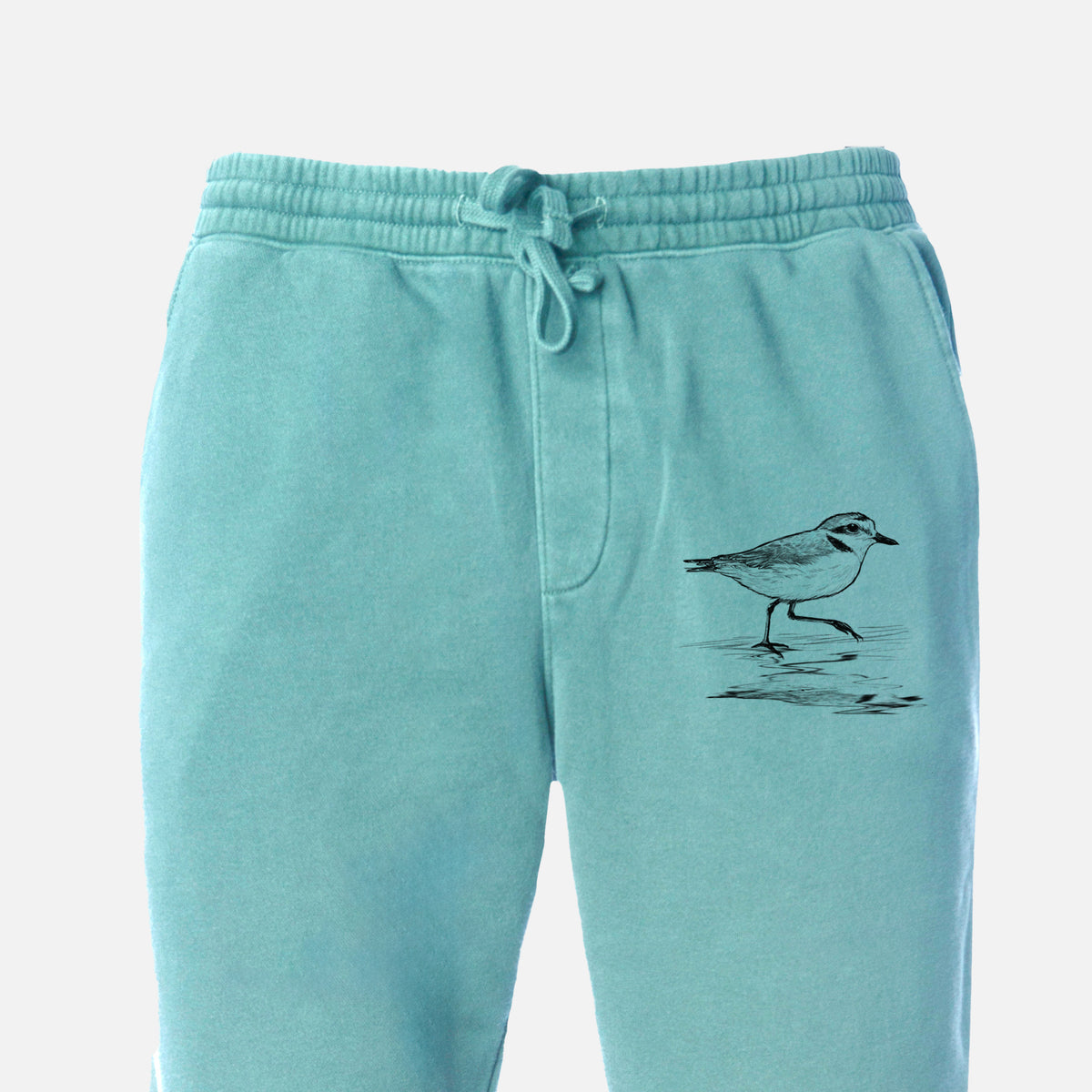 Western Snowy Plover - Charadrius nivosus nivosus - Unisex Pigment Dyed Sweatpants