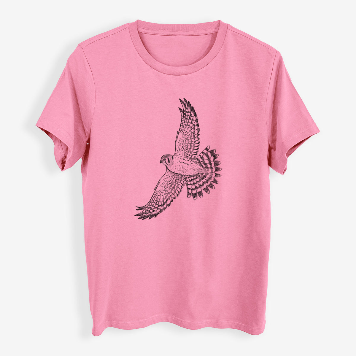 Soaring American Kestrel - Falco sparverius - Womens Everyday Maple Tee