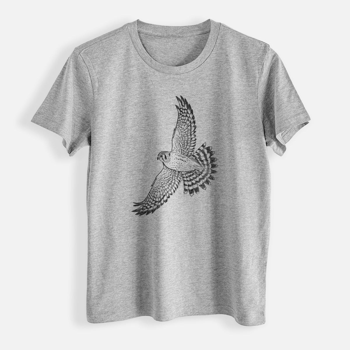 Soaring American Kestrel - Falco sparverius - Womens Everyday Maple Tee