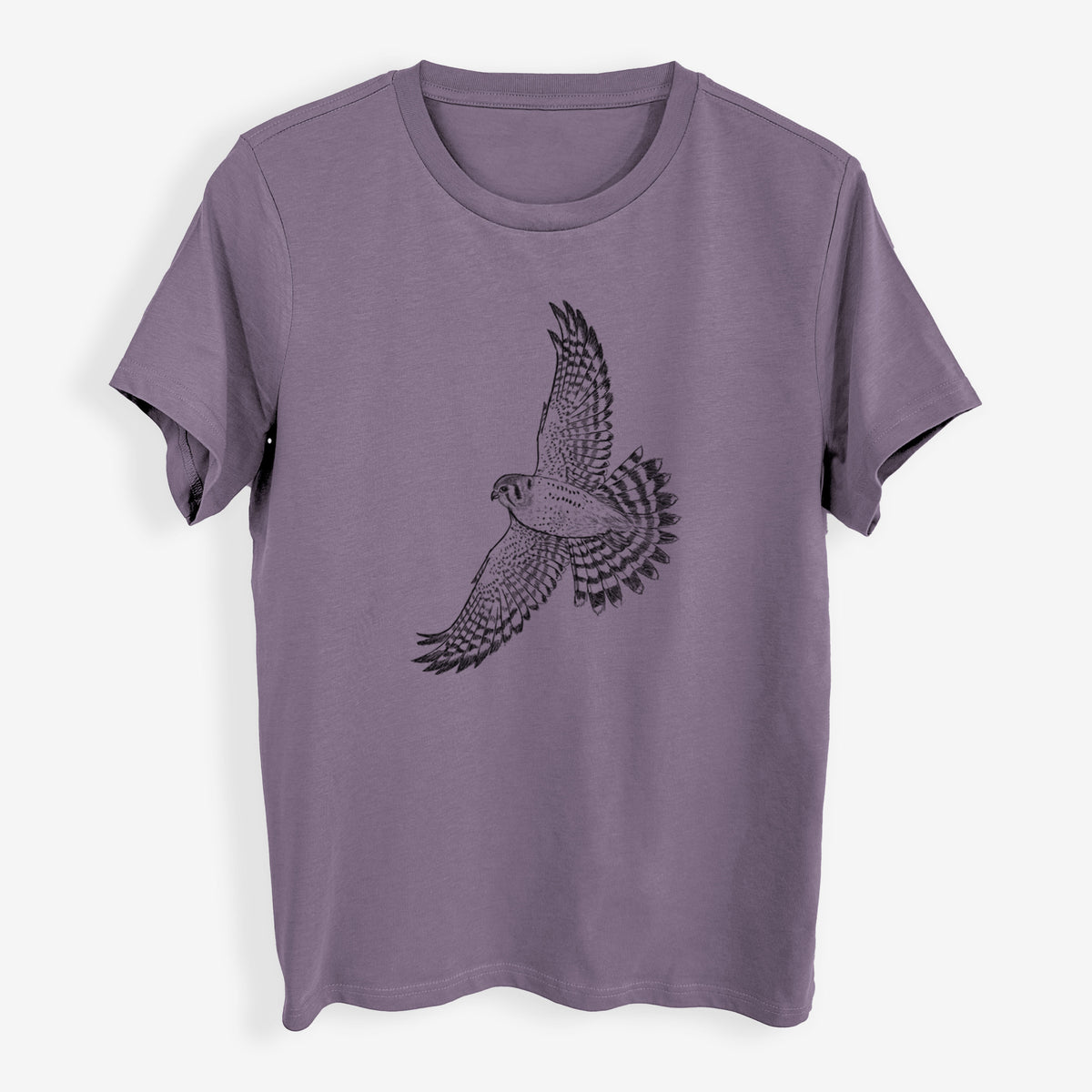 Soaring American Kestrel - Falco sparverius - Womens Everyday Maple Tee