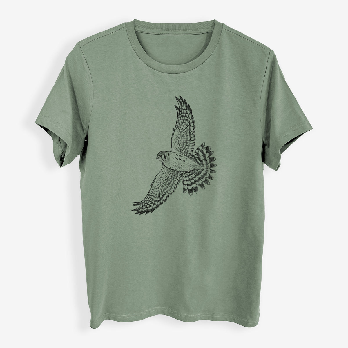 Soaring American Kestrel - Falco sparverius - Womens Everyday Maple Tee