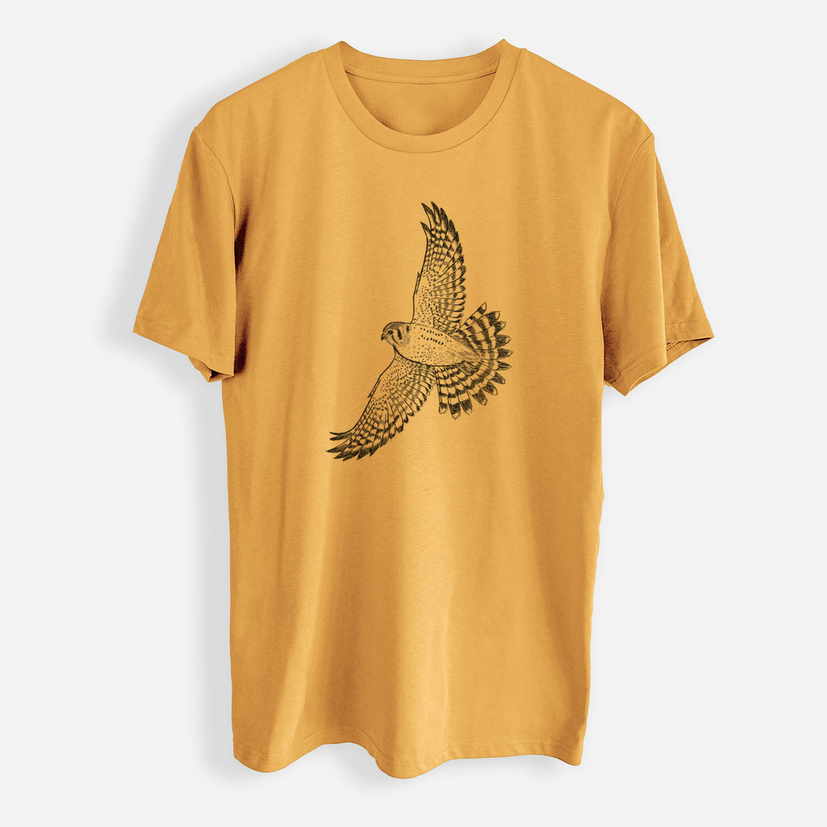 Soaring American Kestrel - Falco sparverius - Mens Everyday Staple Tee